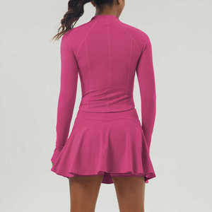 Seragam Tenis Wanita Profesional Custom Teamwear Cepat Kering Bernapas Kaos Olahraga Untuk Luar Ruangan Seragam Tenis Wanita Baru - Product Image 5