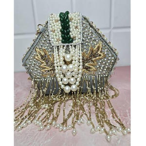 Luxury Embroidered <b>Clutch</b> Bag Women <b>Wedding</b> Evening Purse Handmade Ethnic Designer Party Handbag Floral Vintage Wholesale - Product Image 1