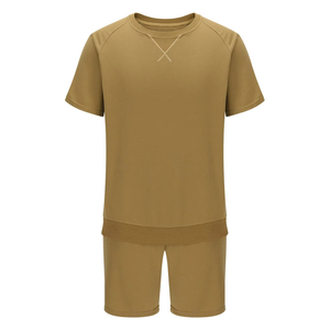 เสื้อผ้าผู้ชายคุณภาพพรีเมียม สไตล์ไฮสตรีท เสื้อยืดและกางเกงขาสั้น ชุดเซ็ต 2 ชิ้น ไซส์ใหญ่ เสื้อผ้าลำลองสำหรับฤดูร้อนสำหรับผู้ชาย - Product Image 2