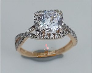Bague en or 22 carats, finition brillante, pour femme, idéale pour les cérémonies de fiançailles, les mariages, les anniversaires. - Product Image 2
