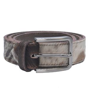Cinturón Casual FAZMAX de Cuero Vacuno Vintage con Hebilla Rectangular, Estampado Animal, Tono Plateado, 3.5cm de Ancho, 125cm de Largo - Product Image 2