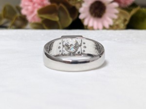 Lurba Jewels Factory - Anillo de compromiso y boda de oro macizo de 14K para hombre, con moissanita de corte brillante, de lujo, certificado y engastado con puntas, venta al por mayor - Product Image 3