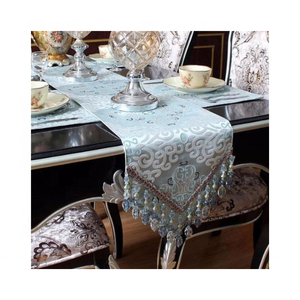 72-Inch GOTS Certified 100% Cotton <b>Table</b> Runner Nature-Inspired Yellow Tasselled Embroidered Scenic Design <b>Cloth</b> Home Wedding - Product Image 4