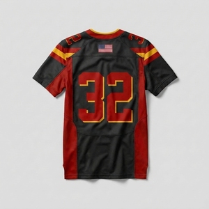 Wholesale American Football Uniform Custom Jersey <b>Blank</b> High Quality Anti-Bacterial Sportswear Short Sleeve Sublimation Front - Product Image 4