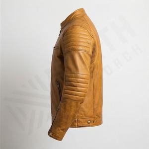 Blouson de moto en cuir professionnel pour la course et la ville, équipement de protection en cuir de vachette, couleur et taille personnalisables - Product Image 3