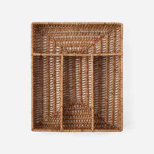 Plateau à couverts pour restaurant, organiseur individuel de couverts en rotin pour rangement dans un tiroir. - Product Image 6