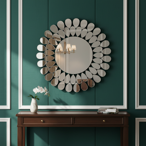 Modern 47 Inch Round Wall <b>Mirror</b> Large Decorative <b>Mirror</b> for Living Room Bedroom Bathroom Stylish Interior Decor| Luxury Finish - Product Image 5