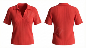 Polo de Manga Corta con Cuello en V, Personalizado, de Tela Suave, Transpirable y Cómoda, con Estampado Personalizado, Unisex - Product Image 5