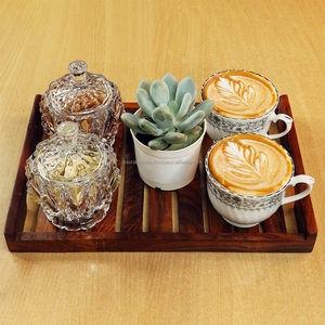 Bandeja Rectangular para Servir con Asa Personalizada, Bandeja de Madera Maciza de Alta Calidad para Restaurantes y Hoteles - Product Image 5