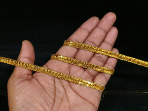 9 Yards Woven Metallic Gold <b>Braid</b> Ribbon Lace Trim Embellishment Border for Crafting & Sewing Custom Made Cloth <b>Accessories</b> - Product Image 1