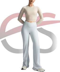 Women Long Sleeve <b>Crop</b> Custom <b>Crop</b> <b>Top</b> Slim Fit Plain <b>Crop</b> <b>Top</b> for Women - Product Image 5