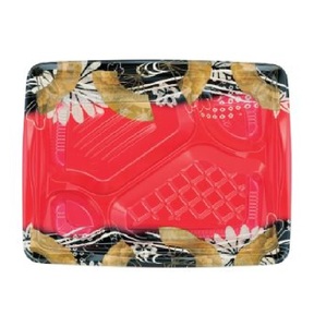 Récipient alimentaire couleur plastique japonais jetable rectangle boîte à bento emballage alimentaire de style japonais - Product Image 1