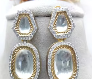 Elegantes pendientes de fiesta para chicas Kundan Pearl Jhumkas tradicional Polki pendientes colgantes diseñador pendientes festivos para mujeres - Product Image 2