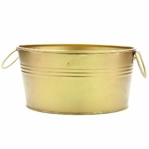 Baignoire ovale galvanisée de qualité exceptionnelle, parmi les plus vendues |   Jardinière décorative, pot à fleurs et rangement pour les acheteurs en gros - Product Image 1