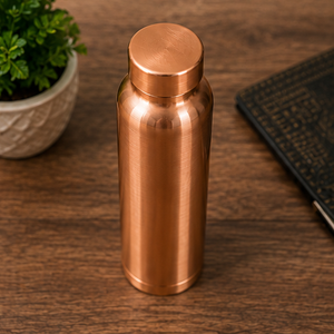 Vaso Artesanal Clásico de Cobre Puro en Oro Rosa, Edición Portátil para Viajes, Diseño Tradicional - Product Image 4
