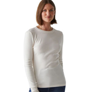 Camisetas de Manga Larga Holgadas para Mujer, 100% Algodón, Logotipo Personalizado, Casual, Transpirable, de Secado Rápido, Tela de Lona, Venta al Por Mayor - Product Image 1