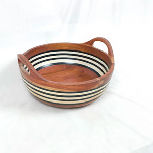 ชามสลัดไม้กระถินขนาดใหญ่ ดีไซน์เคลือบสีแบบพิเศษ เป็นมิตรกับสิ่งแวดล้อม พร้อมที่ตักสลัดสำหรับงานปาร์ตี้ ขายส่ง - Product Image 1