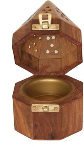 Arabic Style Eco-Friendly Anti-Odour Bamboo Wood Bakhoor Incense Burner <b>Home</b> Decor Classic Unique Design - Product Image 2