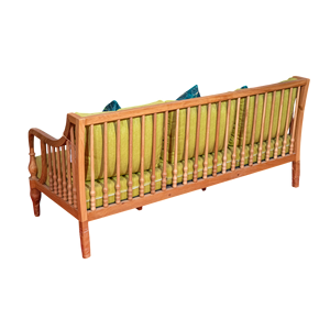 โซฟาเชสเตอร์ฟิลด์สามที่นั่งสไตล์มิดเซ็นจูรี่โมเดิร์นสุดหรู โครงไม้แอช พร้อมหมอนอิงหรูหราสำหรับห้องนั่งเล่น - Product Image 6