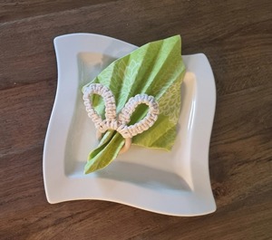 <b>White</b> Bunny Shape Macrame Napkin Ring Handmade Cute <b>Dining</b> <b>Table</b> Decor For Cute Cafe <b>Table</b> Accent And Handmade Gift Item - Product Image 2