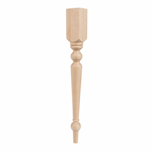 Pata de mesa de madera maciza, pata de mueble de madera maciza, estilo tradicional, base de mesa redonda, uso en el hogar y la oficina, fácil instalación - Product Image 1