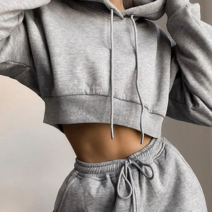 Sweat à capuche surdimensionné personnalisé pour femmes 55% coton 45% Spandex Style épaule tombante pour la saison d'automne - Product Image 5
