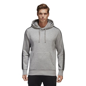 เสื้อฮู้ดผู้ชายผ้าหนาสีล้วนแนวฮิปฮอปสีทึบโอเวอร์ไซส์แฟชั่นเสื้อแถบด้านข้างแบบกำหนดเอง - Product Image 1