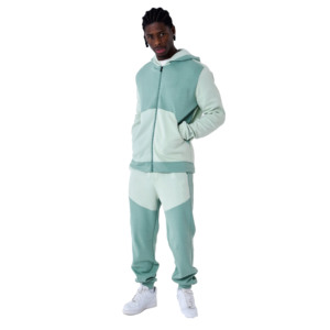 Survêtement d'hiver décontracté en molleton épais et écologique, 2 panneaux, avec fermeture éclair, personnalisable avec logos imprimés, vente en gros OEM - Product Image 1