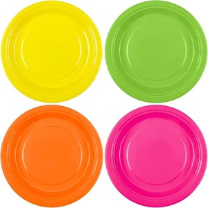 Rainbow Disposable Paper Plates Heavy Duty Round Dessert Plates for Birthday <b>Party</b> Wedding Dinner <b>Table</b> <b>Party</b> Decorations - Product Image 6