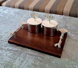 Plateau avec poignée, plateau décoratif, plateau de service, plateau pour la table, plateau pour offrir, plateau en bois, plateau en marbre - Product Image 3