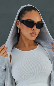 Conjunto de Sudadera con Cremallera y Pantalones Anchos en Gris Jaspeado para Mujer, Fabricante de Conjuntos Deportivos de Felpa Personalizados al Por Mayor - Product Image 2