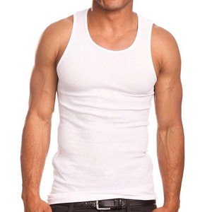 <b>Men's</b> Light Blue Sleeveless Tank Top With Chest Pocket O-Neck Casual Knitted Cotton <b>Vest</b> - Product Image 2