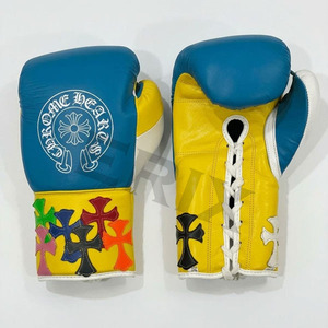 Gants de boxe Muay Thai personnalisés avec logo OEM, en cuir véritable, pour entraînement, sparring, compétition, arts martiaux, protection UV, fermeture à crochet - Product Image 3