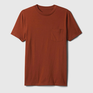 Men's Pocket T-<b>Shirt</b> <b>100</b>% <b>Polyester</b> Front Logo Custom Short Sleeve Breathable Quick Dry Casual - Product Image 3