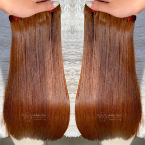 Extensiones de cabello lacio de hueso sedoso de castaño doble Premium disponible en stock grande Peluca frontal Cabello humano HD Peluca de encaje - Product Image 1