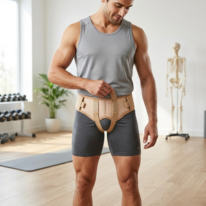 Ceinture de soutien ajustable pour hernie inguinale pour hommes et femmes |   Attelle de soutien respirante pour la zone inguinale, pour le soulagement de la douleur et la récupération - Product Image 4