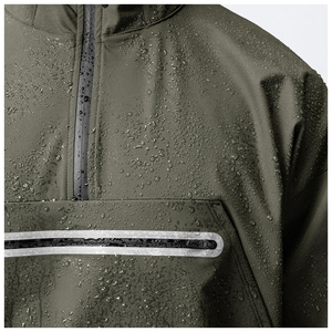 Bulk Outdoor Sportswear Athletic Jacket Supplier Low MOQ 1/4 Zip Pullover Windbreaker Tracksuit Performance Running Wear Anorak - Product Image 5
