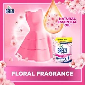 Breeze Silky Sakura Scented 3.2kg Large Refill Pack Floral Soft Long-Lasting 80% for Ingredients Liquid <b>Laundry</b> <b>Detergent</b> - Product Image 3