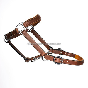 Nouveau design personnalisé licou pour cheval en cuir cousu fantaisie fabricants de produits équipement d'équitation équestre cheval licou OEM - Product Image 1