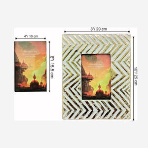 Ornate Resin Photo <b>Frame</b> Oval Shape Tabletop Vertical Display Gray Decorative Picture <b>Frame</b> - Product Image 2