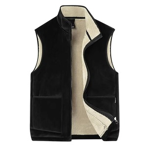 <b>Men's</b> Corduroy Lined <b>Fleece</b> Waistcoat Full Zip up Jacket <b>Vest</b> Tops Sleeveless Jacket Best Quality <b>Men</b> <b>Fleece</b> Outdoor <b>Vest</b> - Product Image 1