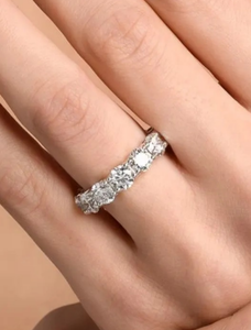Diamante cultivado en laboratorio de corte redondo de 6 quilates, plata de ley 925, regalo para aniversario y boda - Product Image 1
