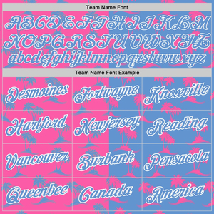 Auténtica Camiseta de Baloncesto Antibacteriana de Verano, Personalizada con Patrón 3D de Palmeras Hawaianas, Sin Mangas, Unisex, 100% Poliéster, Rosa - Product Image 4