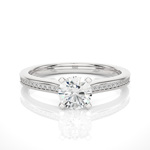 Anillo de Diamantes Redondos Naturales de 0.687 Quilates en Oro de 18K, Elegante Anillo de Diamantes Clásico para Compromiso y Boda, Venta al por Mayor - Product Image 3