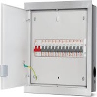 Boîtier de distribution électrique étanche en métal GEMI 012 SPN série DB IP54, 4/6/8/12/16/18 voies, type DC, pour disjoncteurs MCB