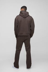 Ensemble de survêtement marron à capuche pour homme avec logo étoile blanche, pantalon de survêtement et sweat-shirt longs, tenue décontractée pour l'automne - Product Image 3