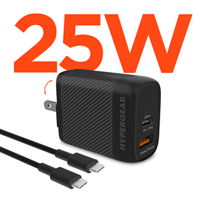 Caricatore da Muro USB-C PD SpeedBoost 25W con Cavo USB-C da 12W a Ricarica Rapida da 1,8m PPS - per Ricaricare i Tuoi Dispositivi - Product Image 1