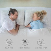 Oreiller ergonomique en mousse à mémoire de forme déchiquetée réglable pour dormeurs latéraux, oreiller de lit personnalisé OEM ODM, oreiller en mousse à mémoire de forme déchiquetée fabriqué en usine