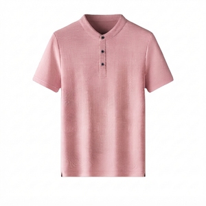 เสื้อโปโลชายสีพื้น ผ้าฝ้ายคุณภาพสูง สวมใส่สบาย เหมาะสำหรับฤดูร้อน ขายส่งเสื้อโปโลชายแขนสั้นผ้าฝ้าย - Product Image 1