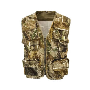 Veste de chasse camouflage style safari pour l'automne avec poches, fermeture éclair, respirante, en polyester - Product Image 3